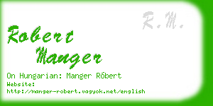 robert manger business card